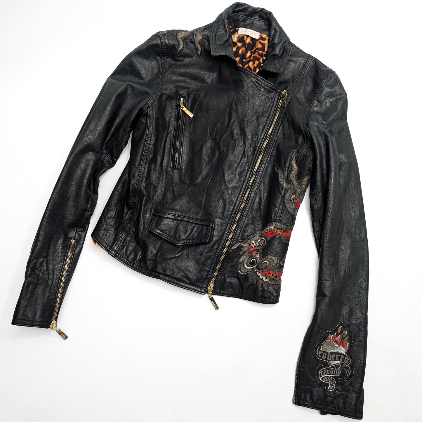 Roberto Cavalli S/S 2003 leather jacket - S