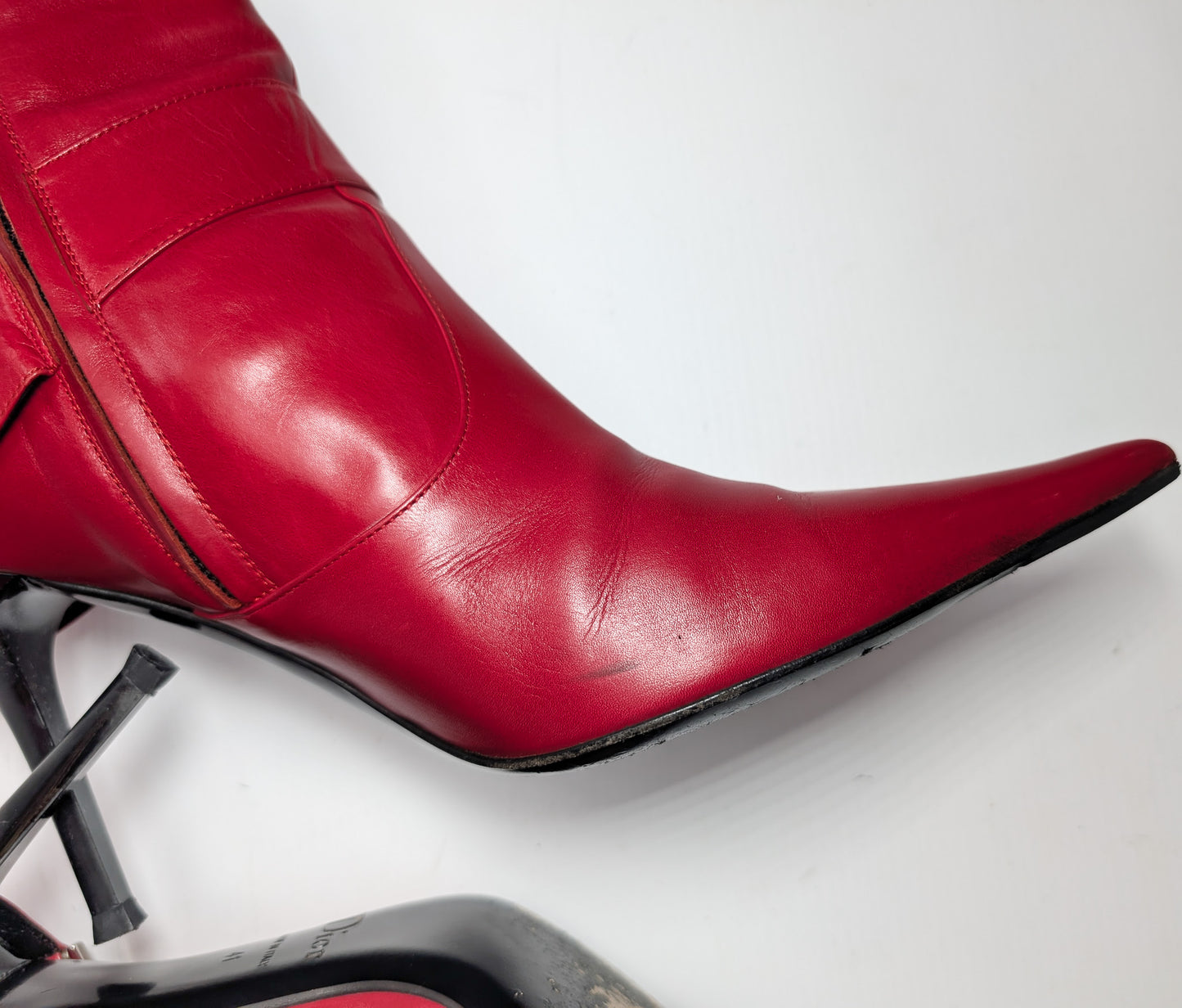 Dior red ankle boots by Galliano - EU41|8UK|10US