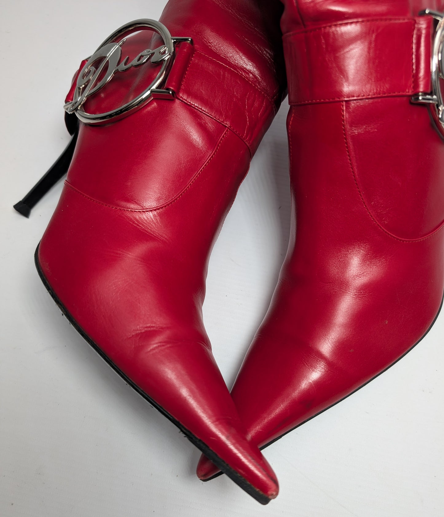 Dior red ankle boots by Galliano - EU41|8UK|10US