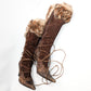 El Dantes leather and fur boots - EU37|UK4|US6