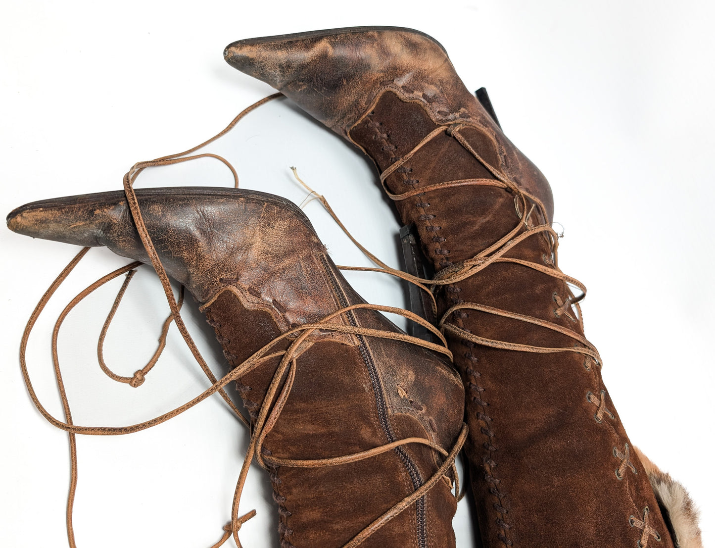 El Dantes leather and fur boots - EU37|UK4|US6