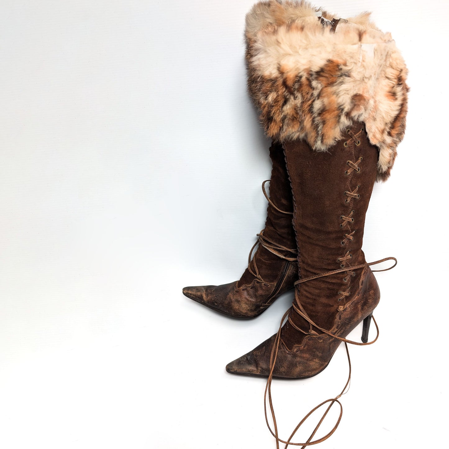 El Dantes leather and fur boots - EU37|UK4|US6