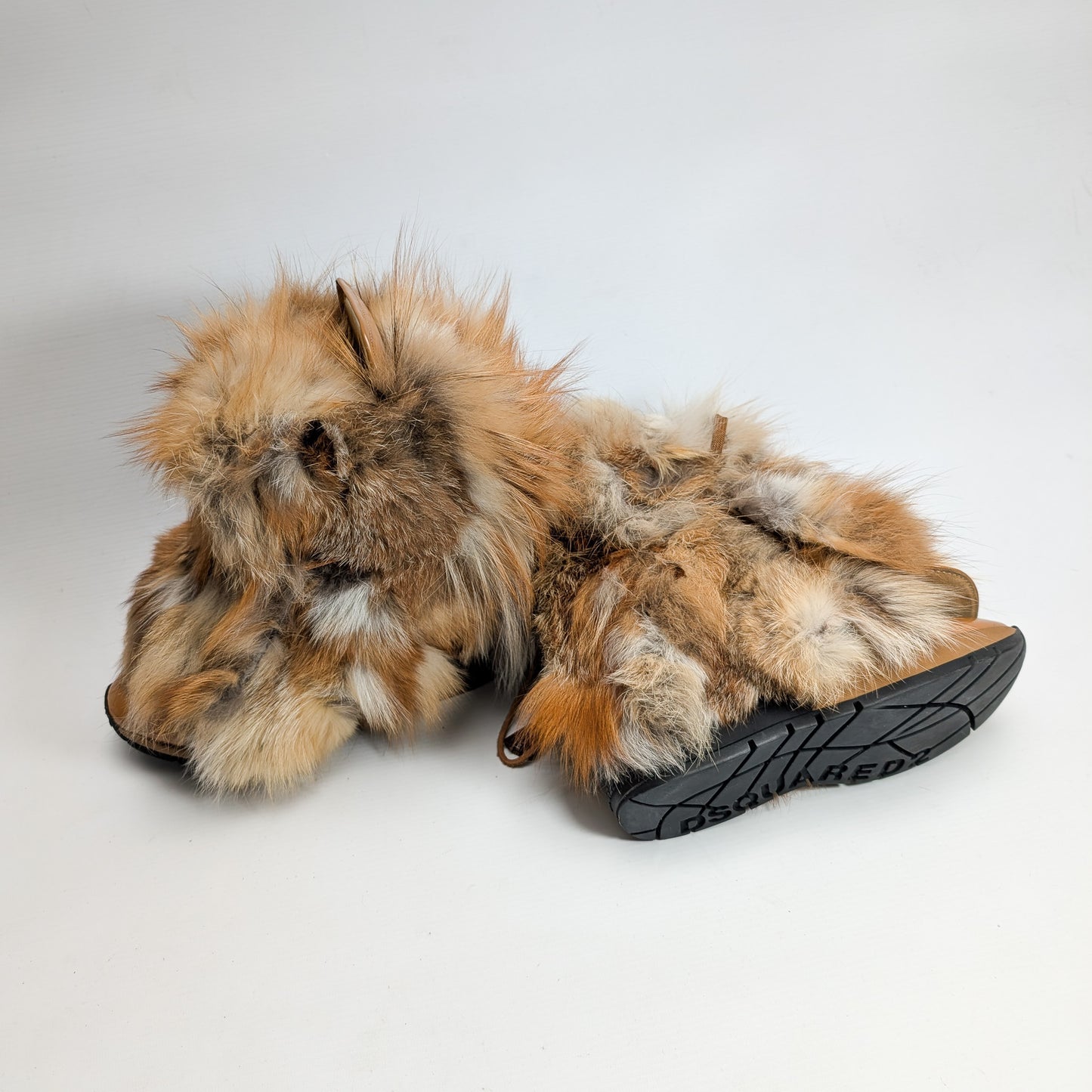 Dsquared2 fur-lined wedge sneakers - EU39|6UK|8US