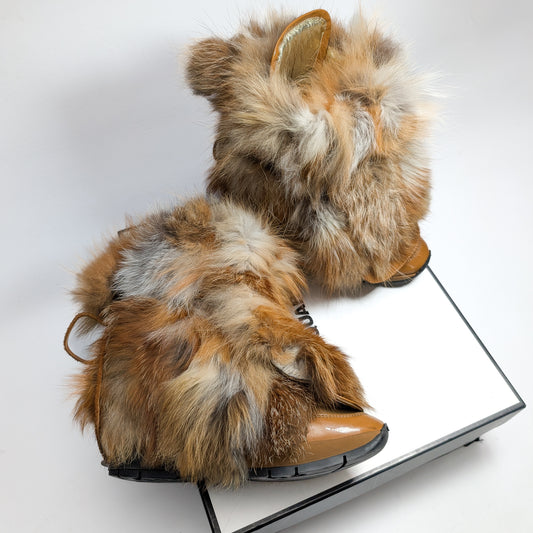 Dsquared2 fur-lined wedge sneakers - EU39|6UK|8US