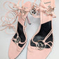 Dior by Galliano pink tie-front sandals - EU39.5|UK6.5|US8.5