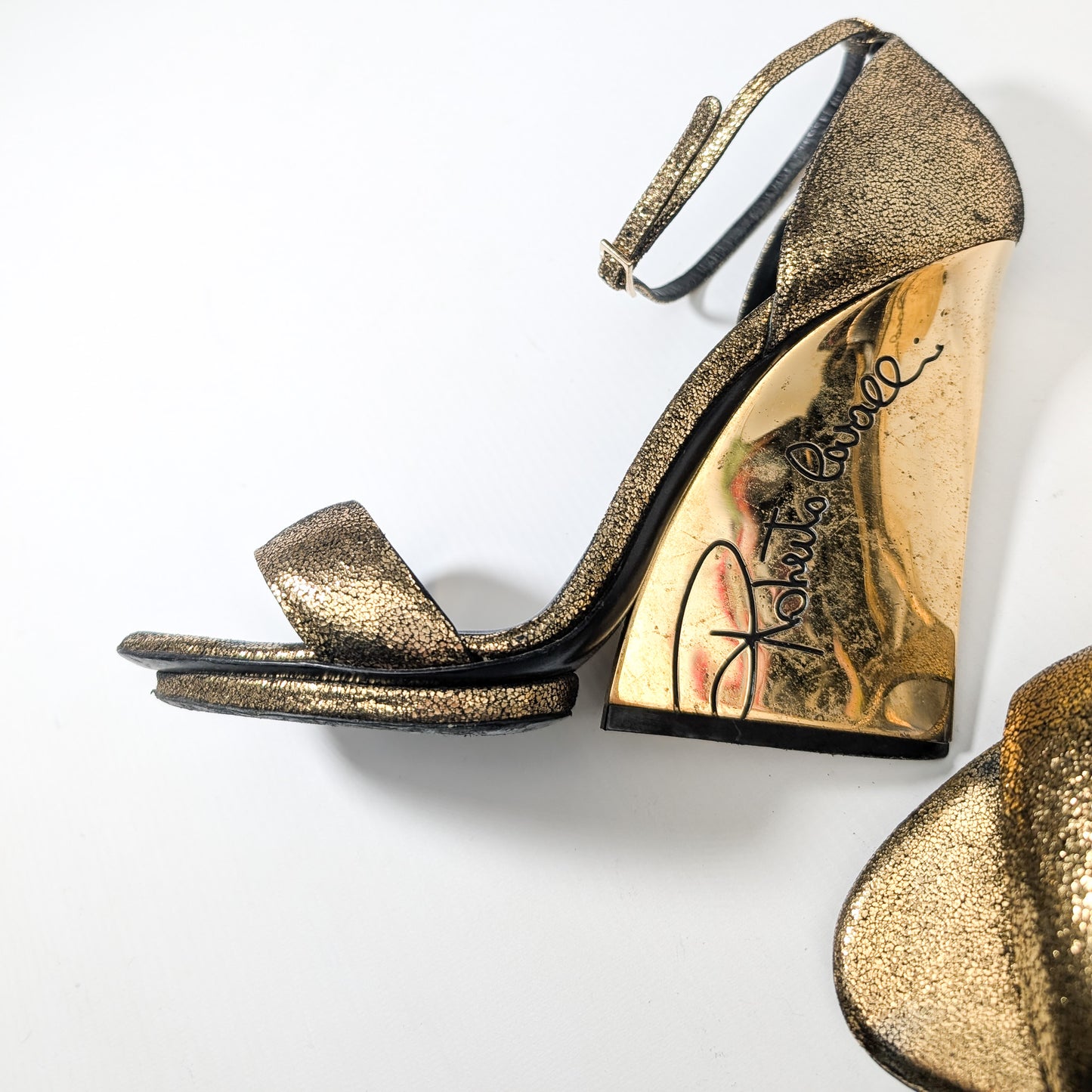 Roberto Cavalli leather sandals - EU39|UK6|US8