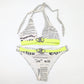 Galliano newspaper print bikini