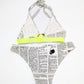 Galliano newspaper print bikini