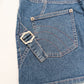 Dior by Galliano denim mini skirt with pink topstitching - M