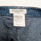 Dior by Galliano denim mini skirt with pink topstitching - M