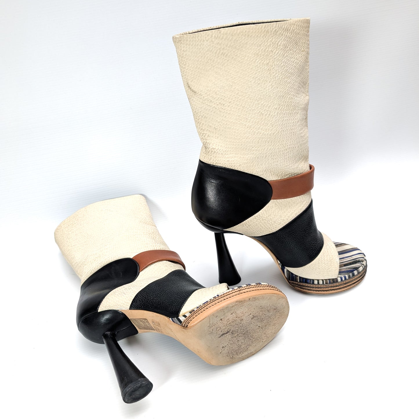 Balenciaga S/S 2010 Peep Toe Ankle Boots - EU37|UK4|US6