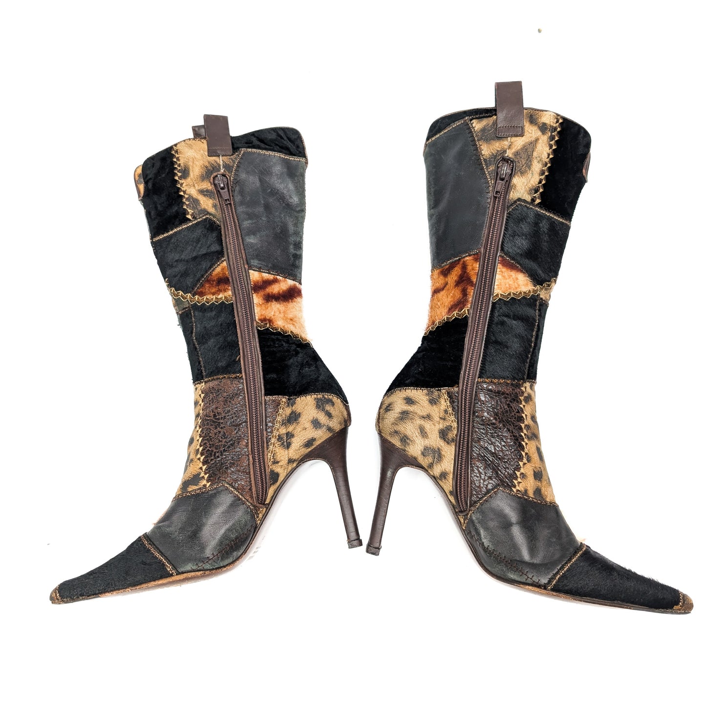 Roberto Cavalli patchwork boots - EU37|UK4|US6