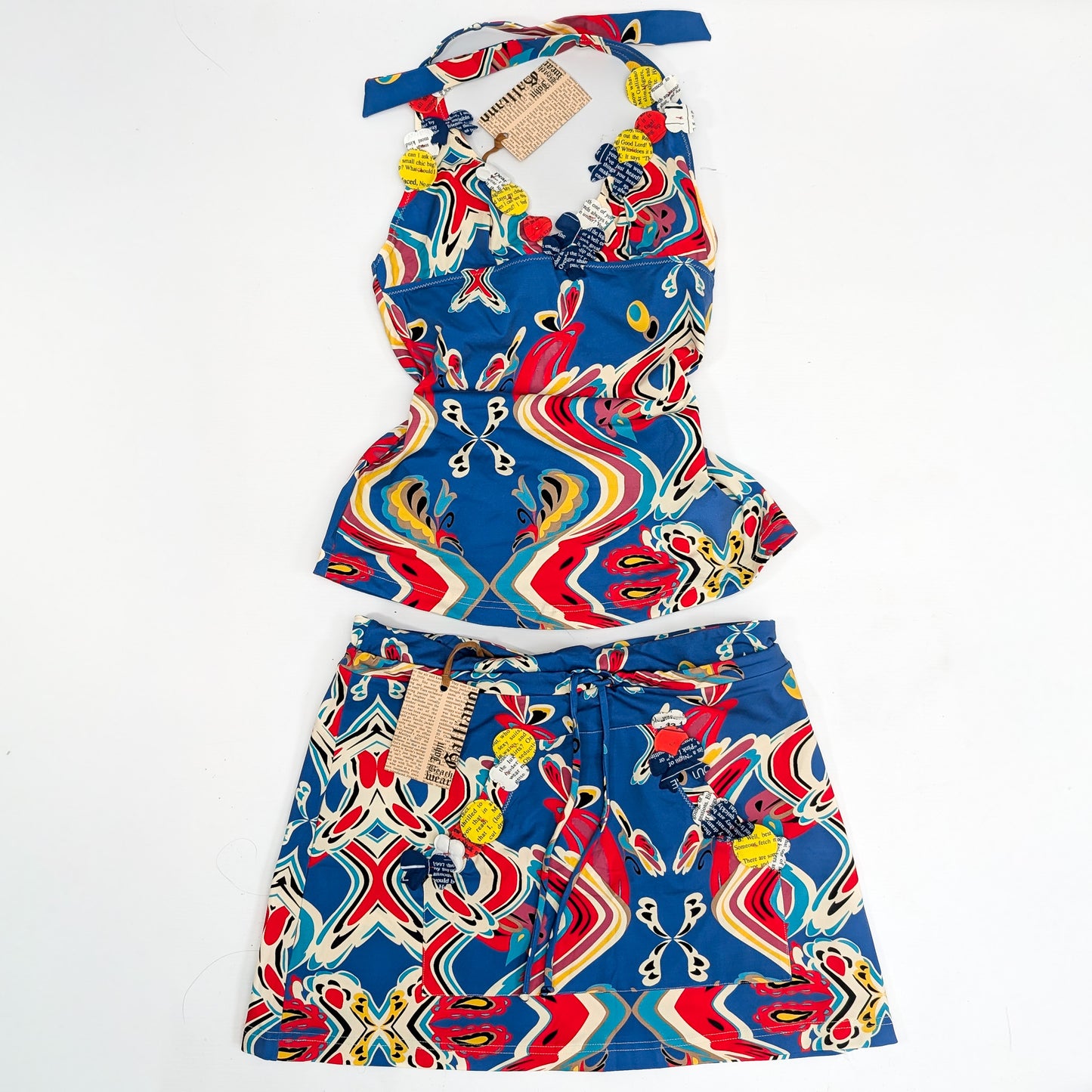 John Galliano skirt and top set