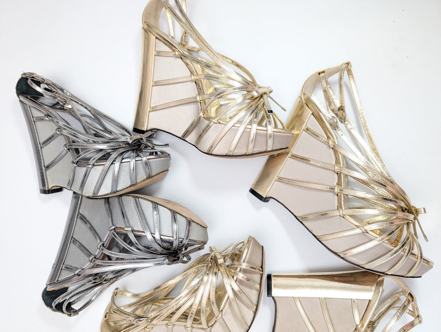 Dior by Galliano S/S 2010 Silver Wedge Sandals - EU35|UK2|US4