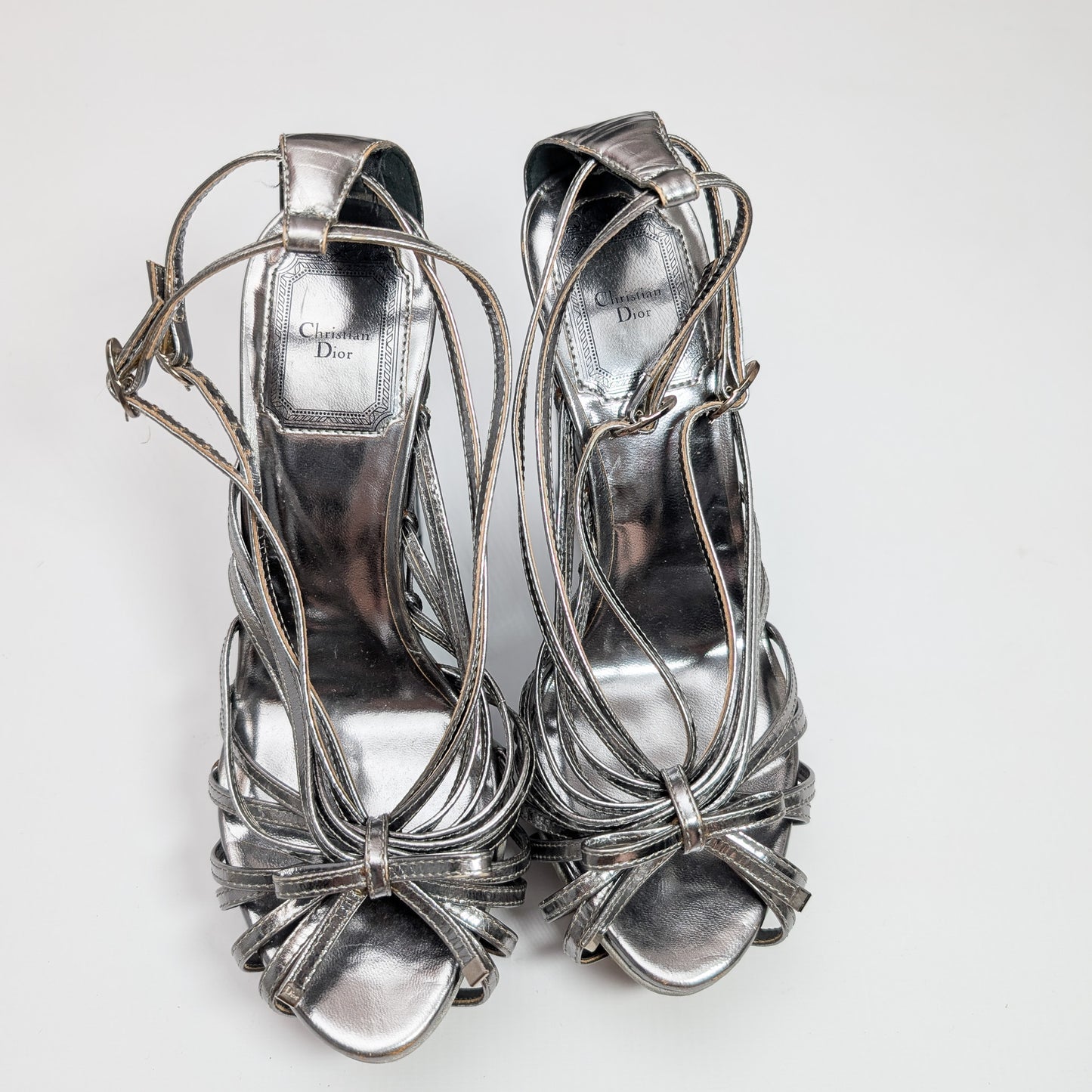 Dior by Galliano S/S 2010 Silver Wedge Sandals - EU35|UK2|US4