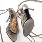 Fur-embellished sandals - EU39|UK6|US8
