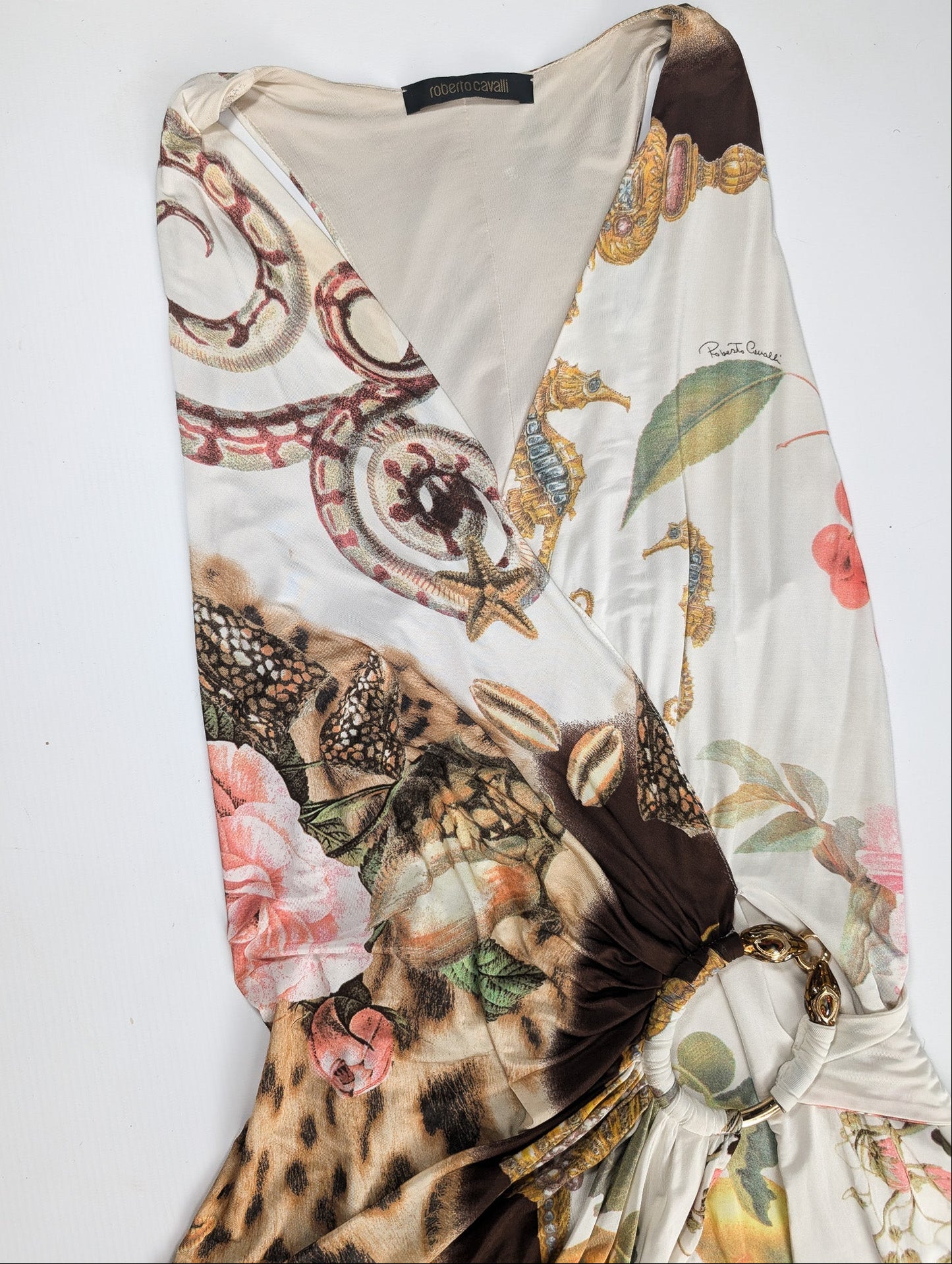 Roberto Cavalli neckline dress