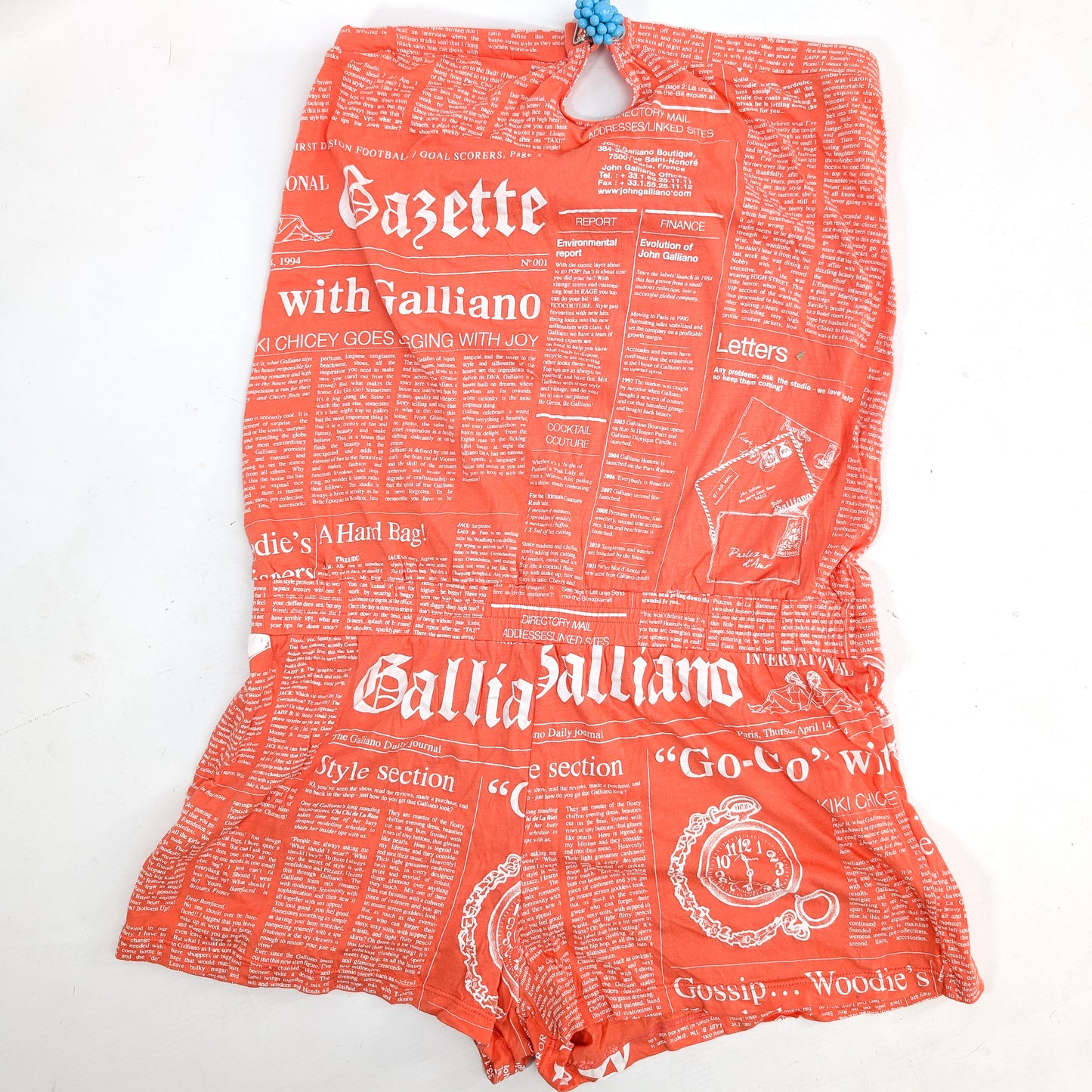 Combinaison short John Galliano