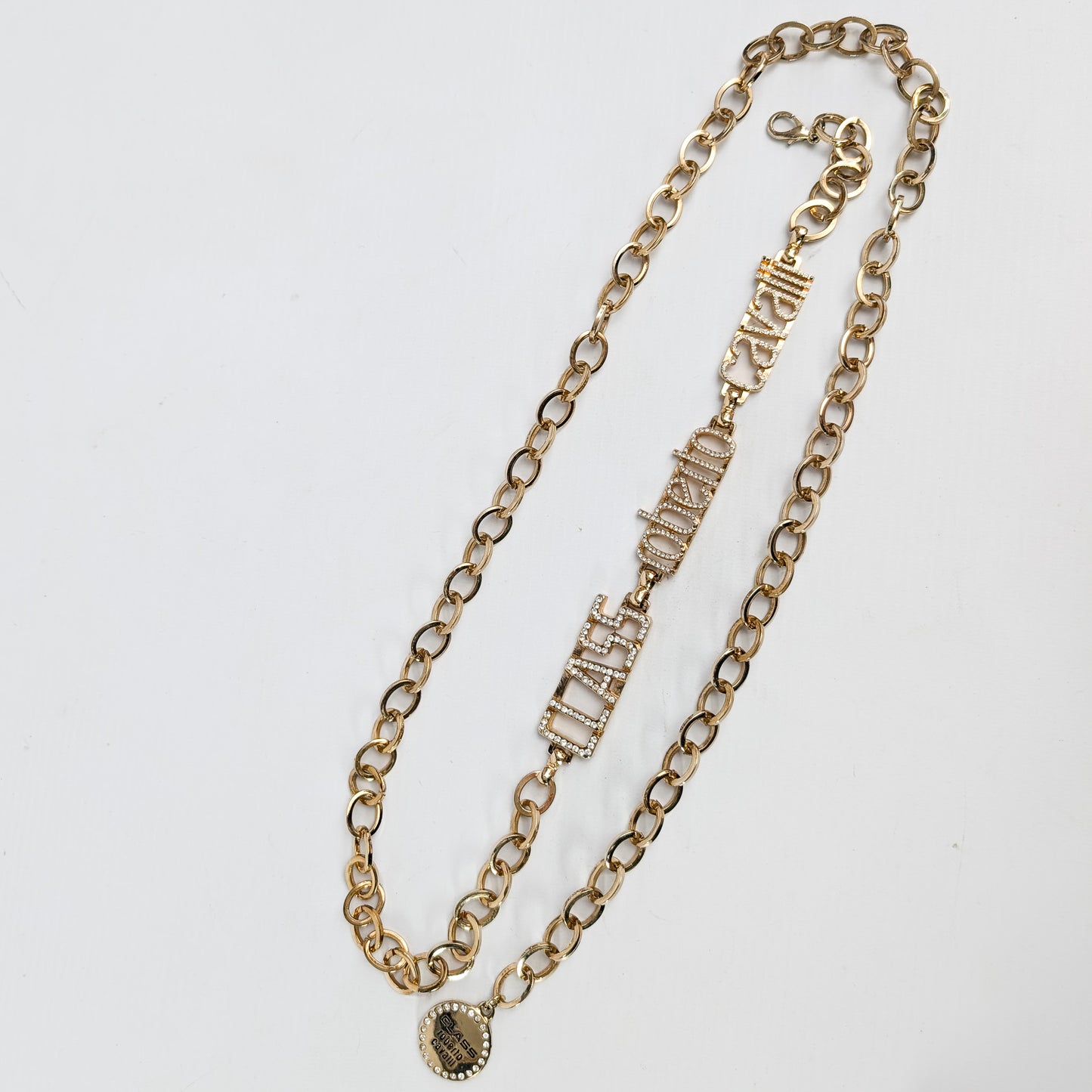 Roberto Cavalli gold chain belt