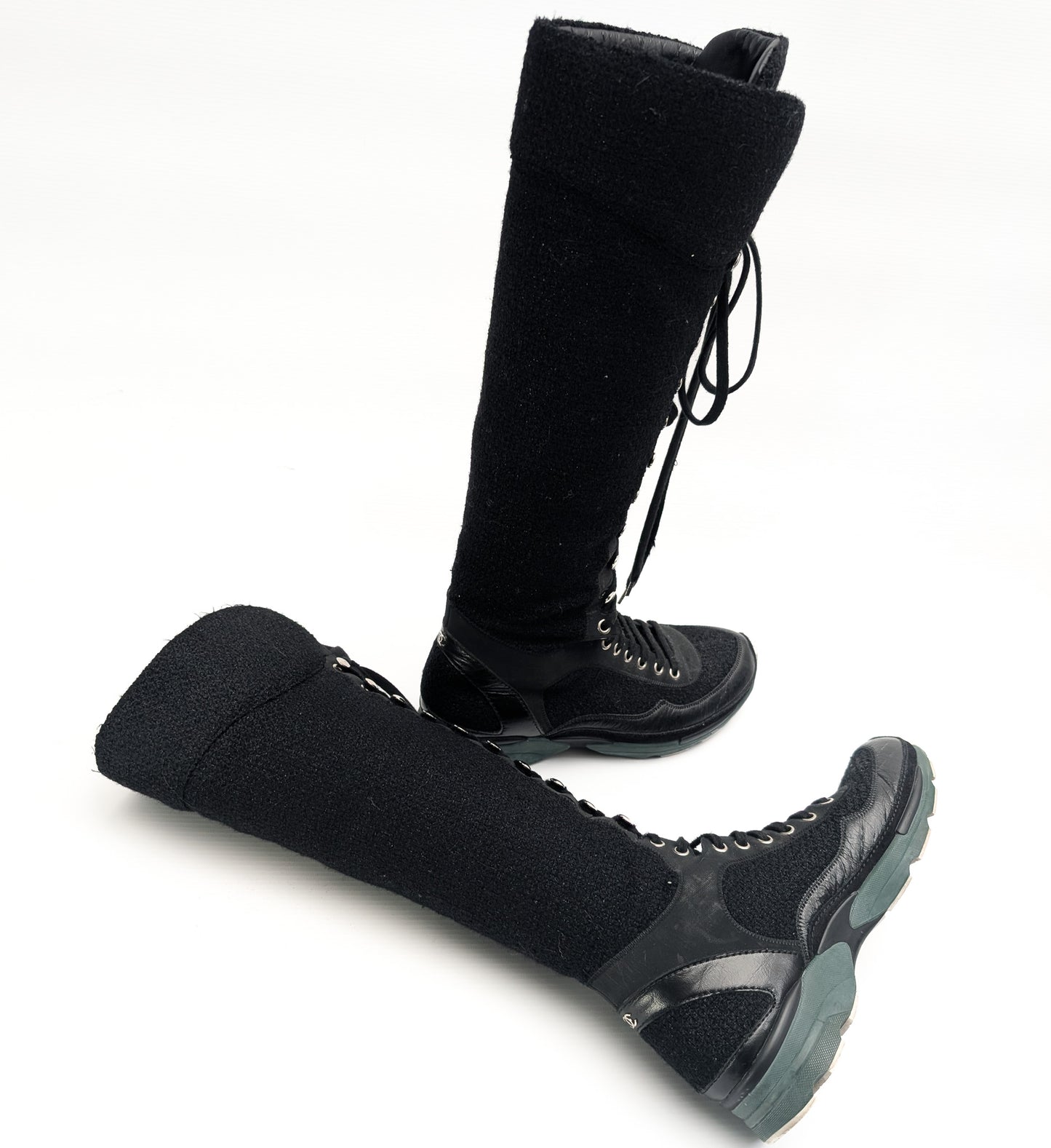 Chanel F/W 2014 tweed sport boots - EU39|UK6|US8