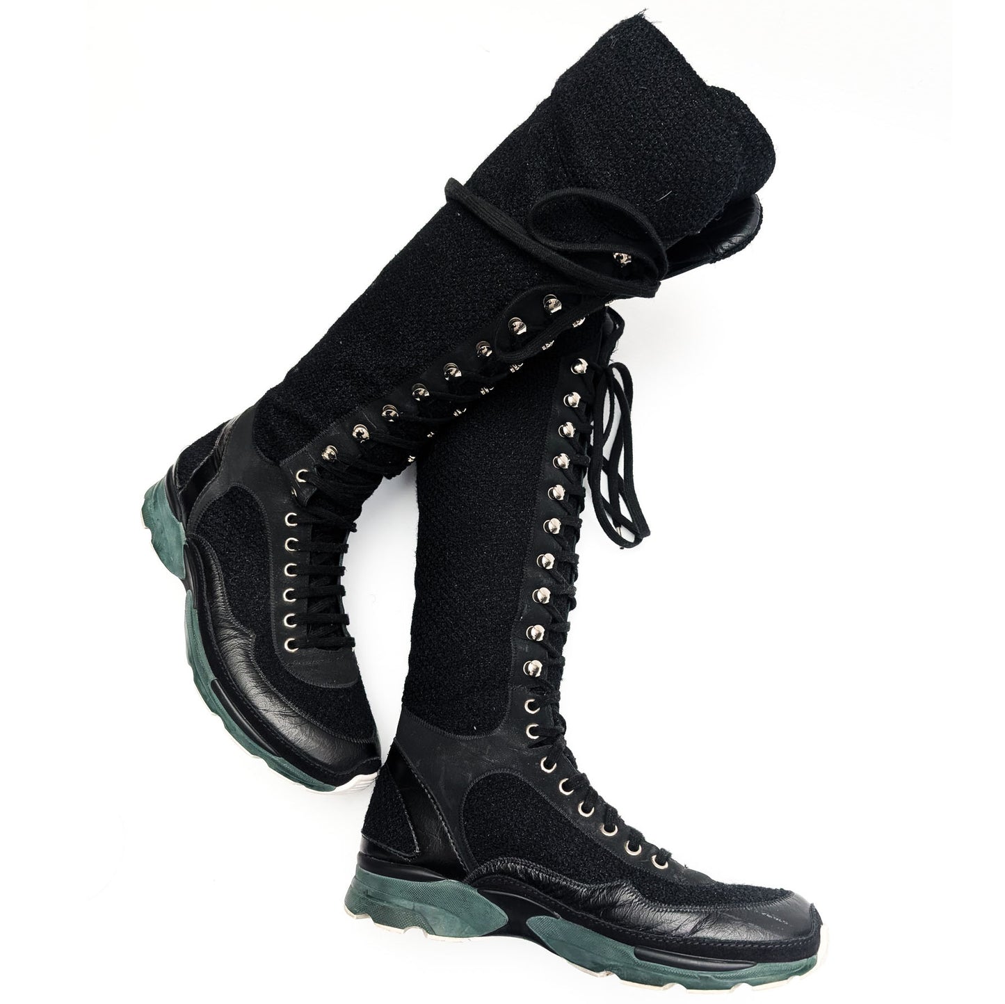 Chanel F/W 2014 tweed sport boots - EU39|UK6|US8