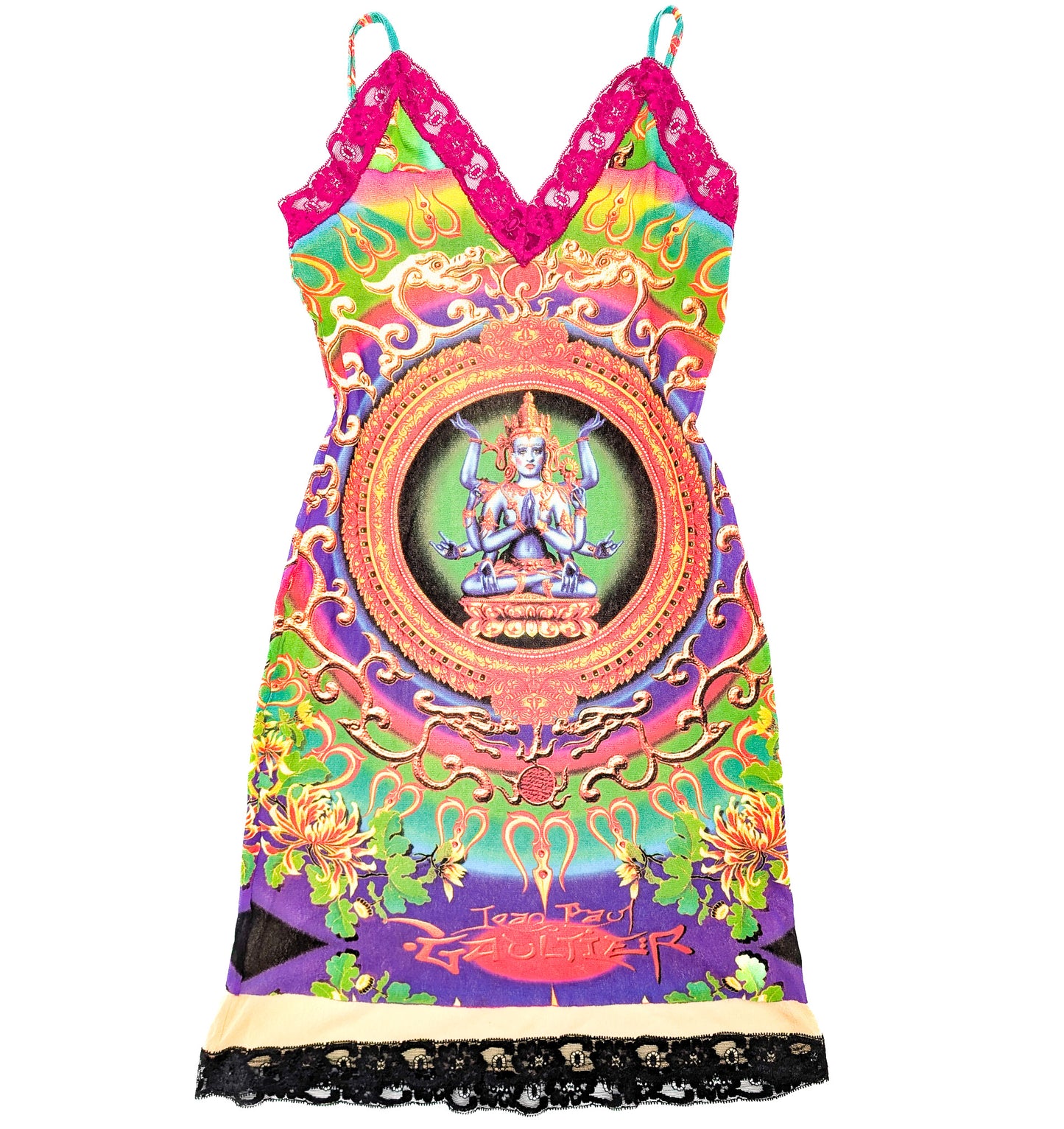 Paul Gaultier mesh denim dress "Shiva"