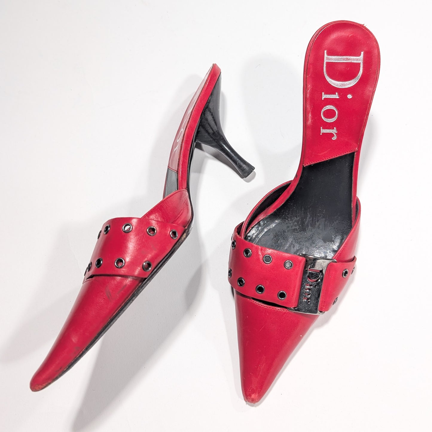 Dior by Galliano Red Mules - EU36|UK3|US5
