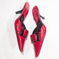 Dior by Galliano Red Mules - EU36|UK3|US5