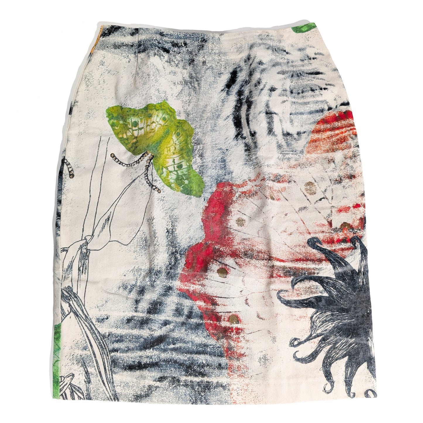Roberto Cavalli "Butterfly" Skirt - M