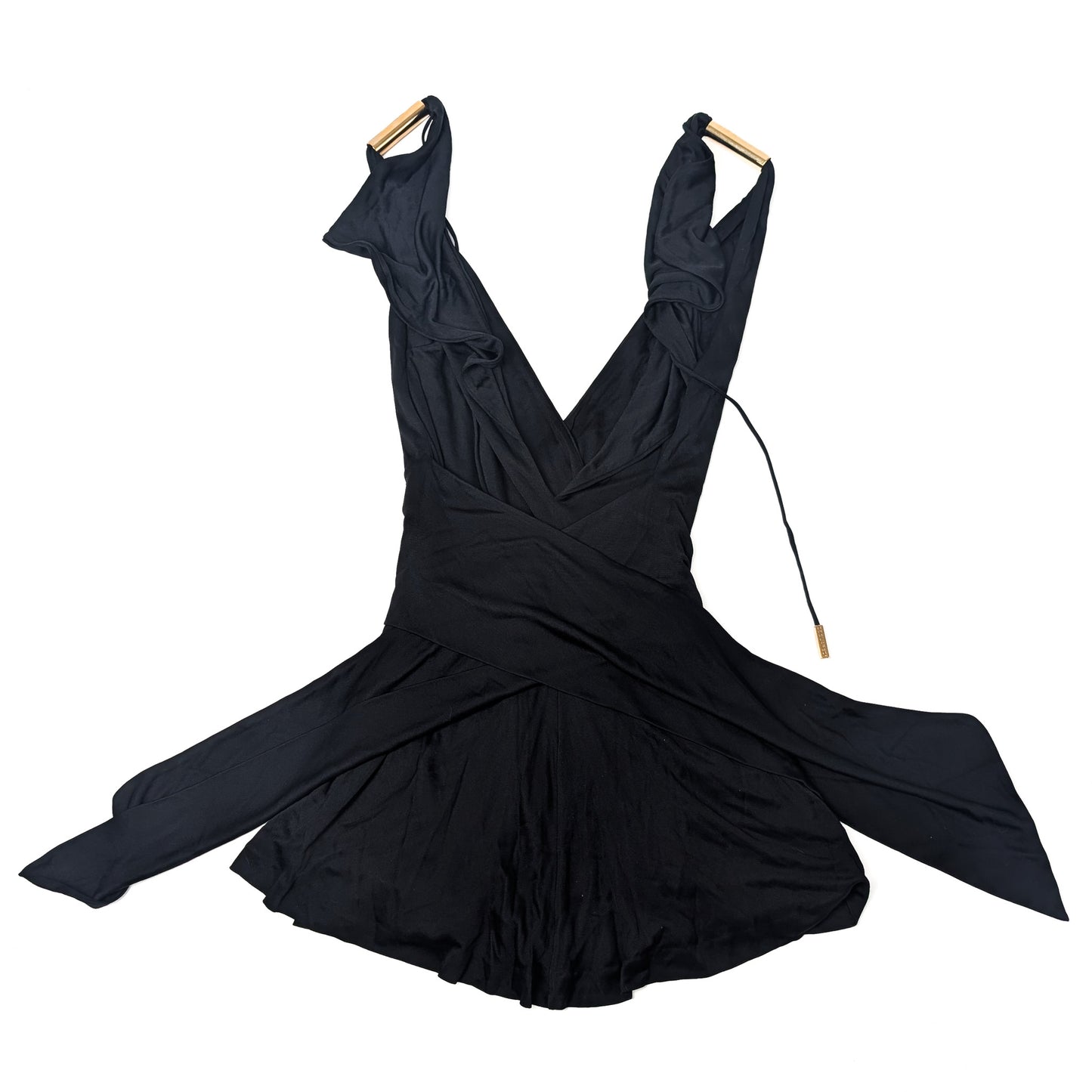 Dsquared2 black low-cut dress