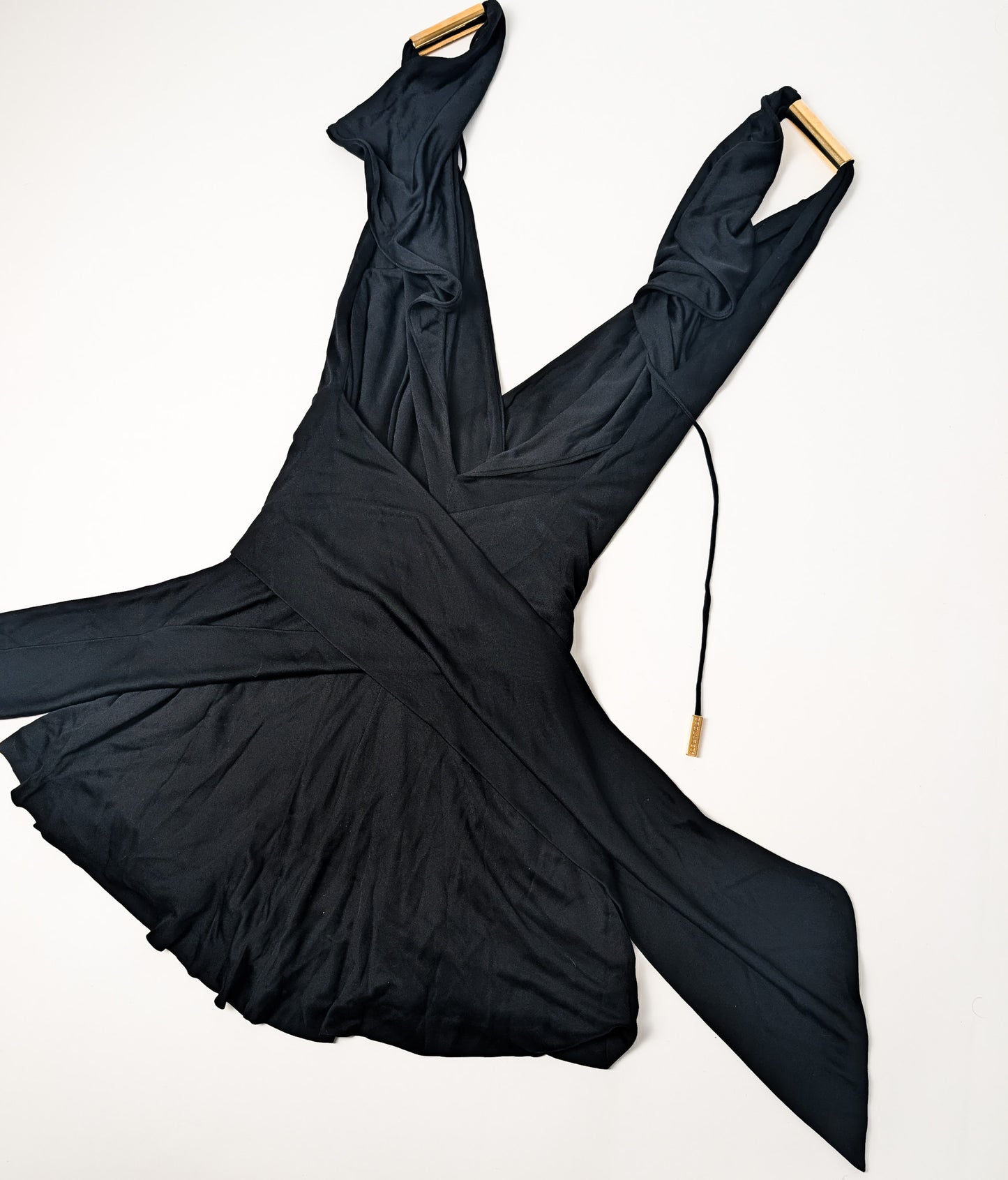 Dsquared2 black low-cut dress