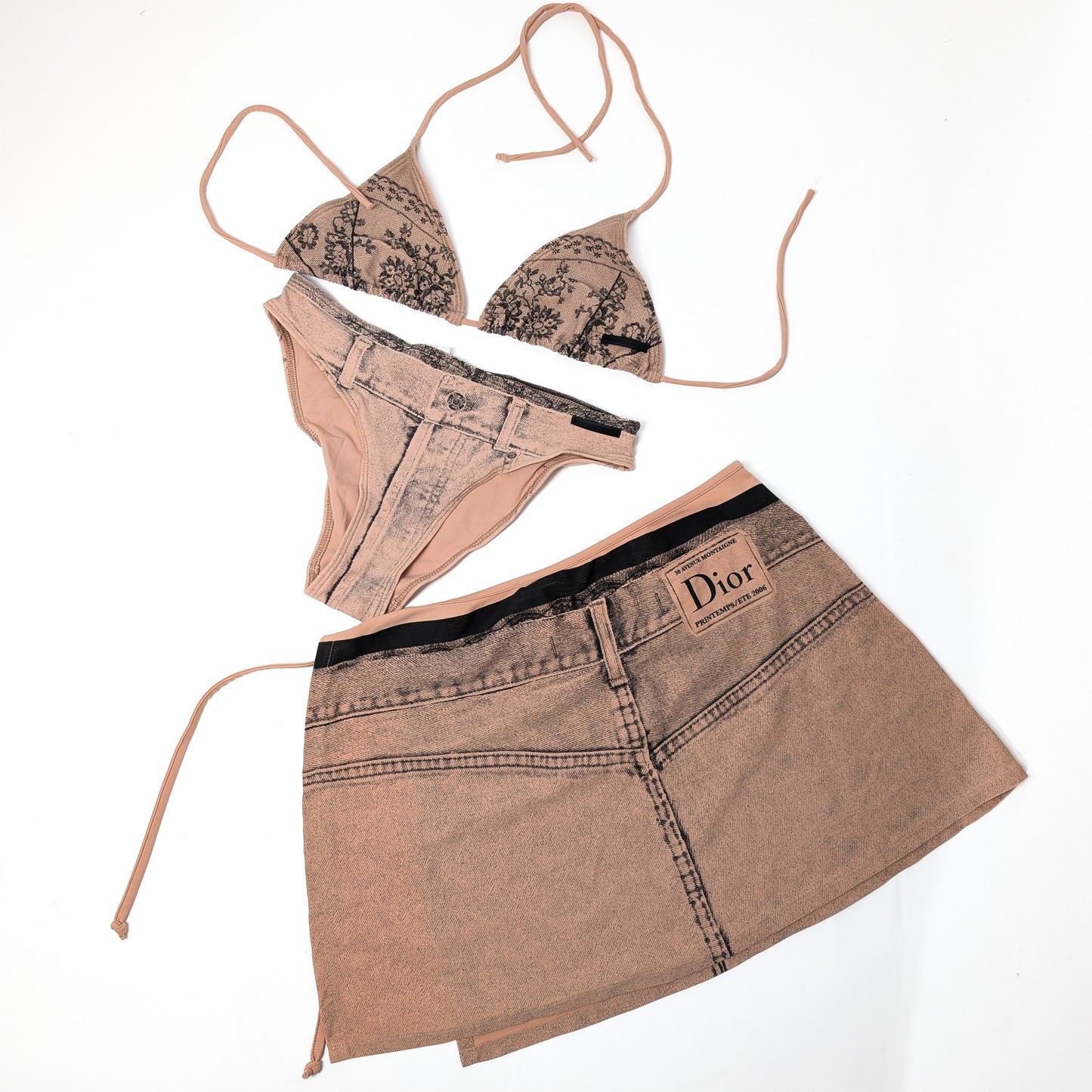 Dior by Galliano Trompe-l'œil Swimsuit and Skirt - S/S 2006