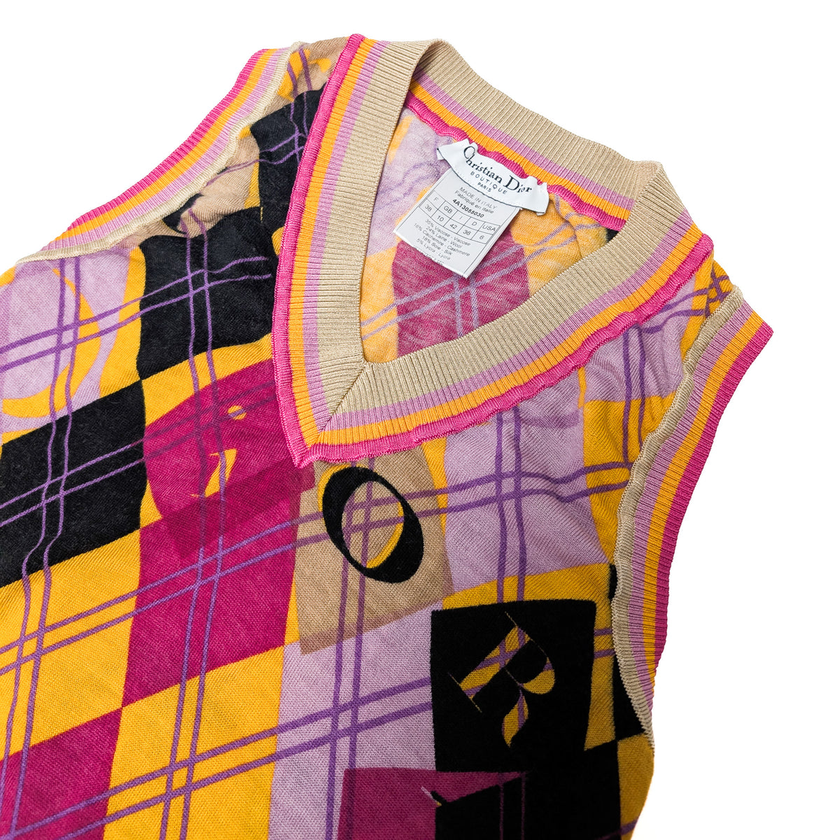 Dior "harlequin" top by Galliano - Golf Collection A/W 2004