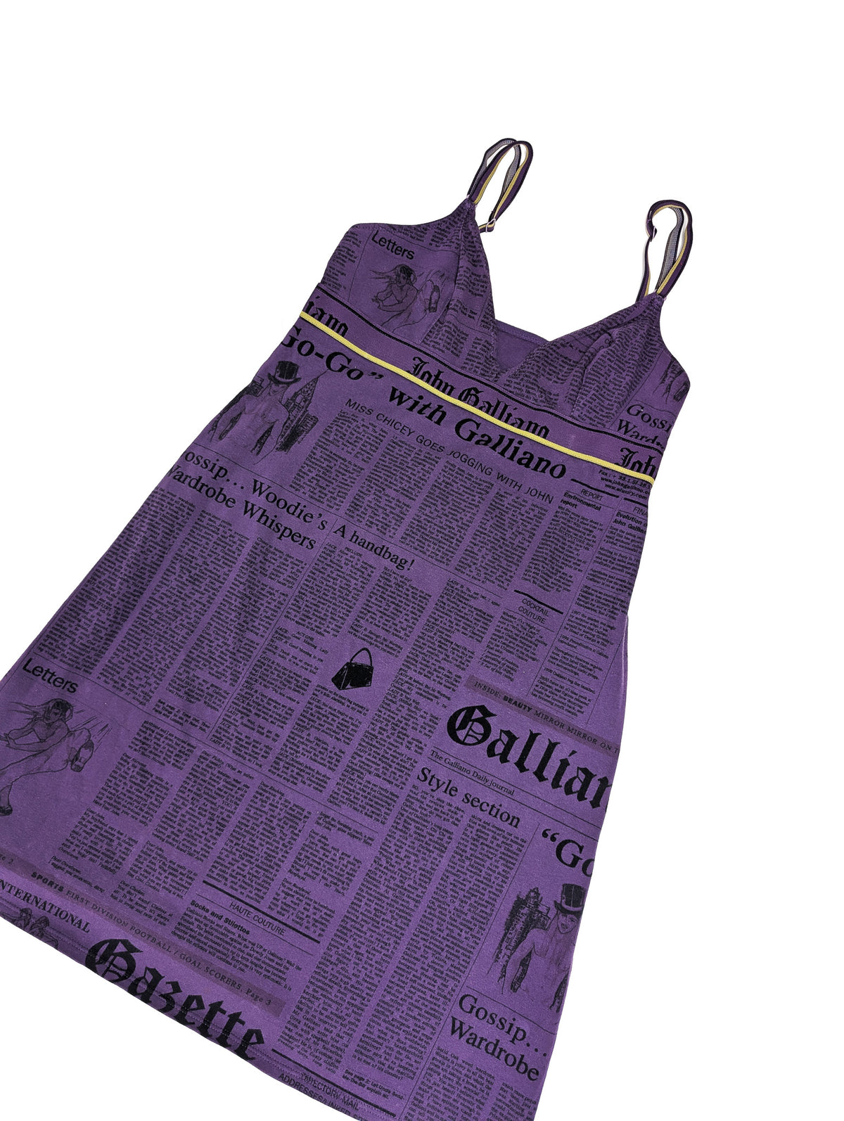 John Galliano "newspaper" dress