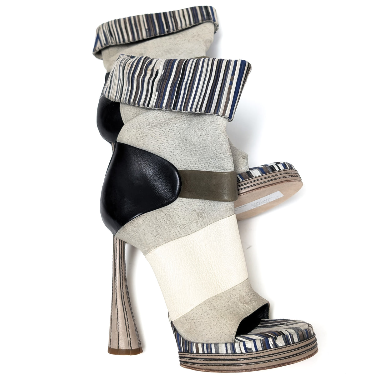 Balenciaga S/S 2010 Open-Toe Ankle Boots - EU39|UK6|US8