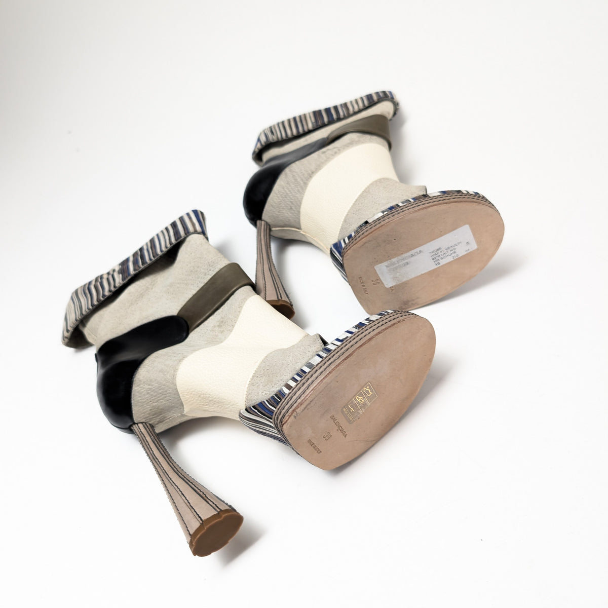 Balenciaga S/S 2010 Open-Toe Ankle Boots - EU39|UK6|US8