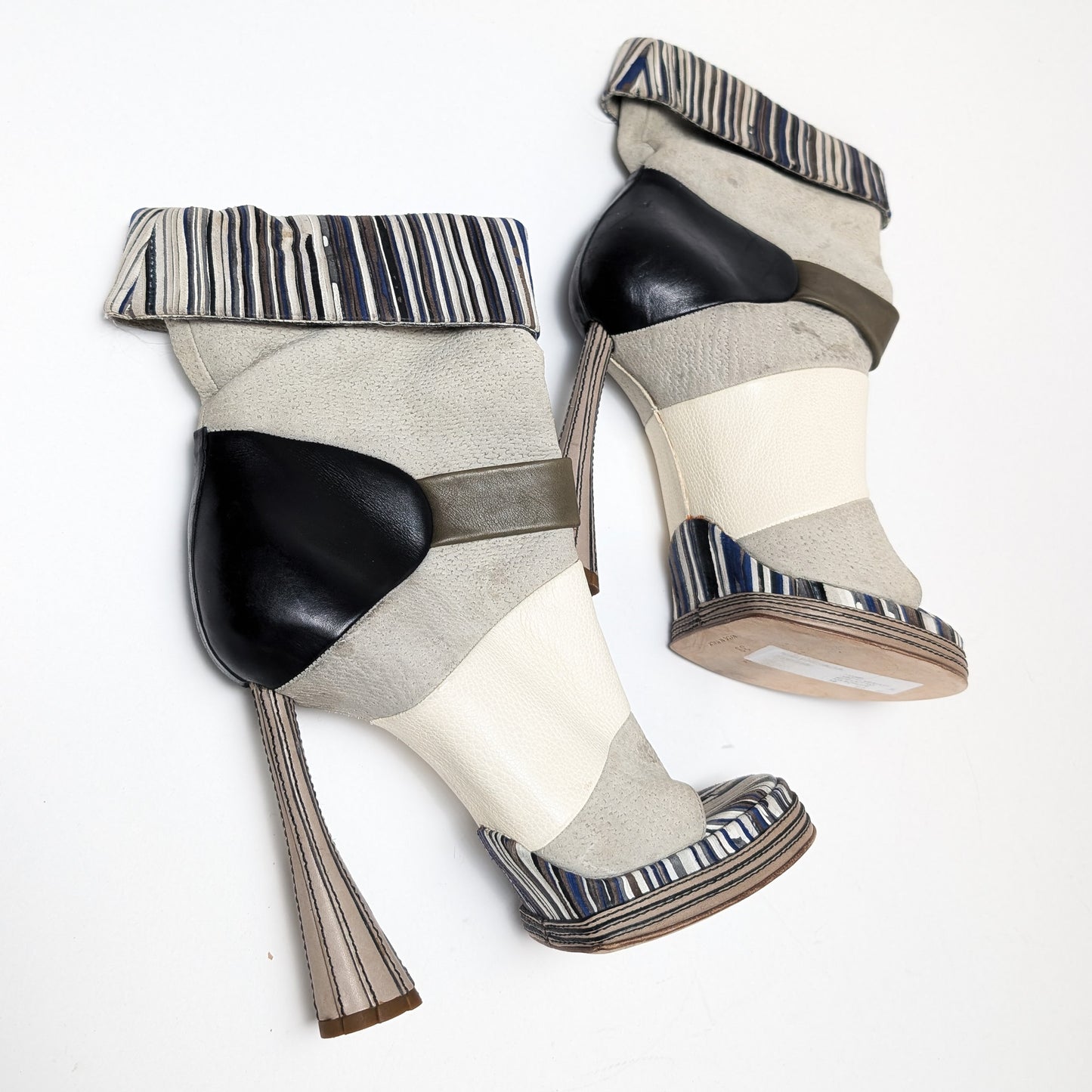Balenciaga S/S 2010 Open-Toe Ankle Boots - EU39|UK6|US8