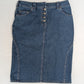 Dior by Galliano pink topstitched denim skirt - M