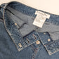 Dior by Galliano pink topstitched denim skirt - M