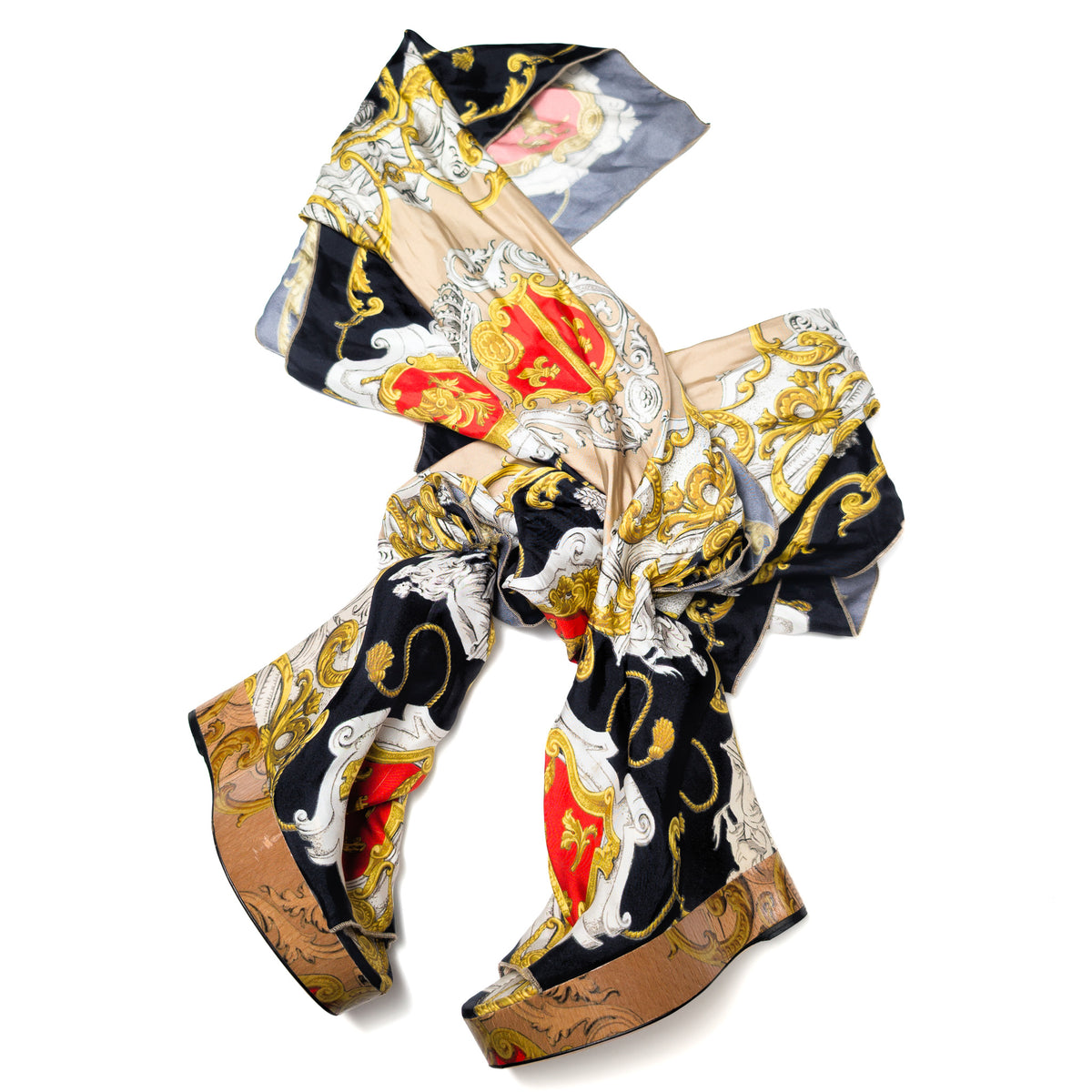 Dolce & Gabbana Scarf Sandals S/S 2012 - EU37|UK4|US6