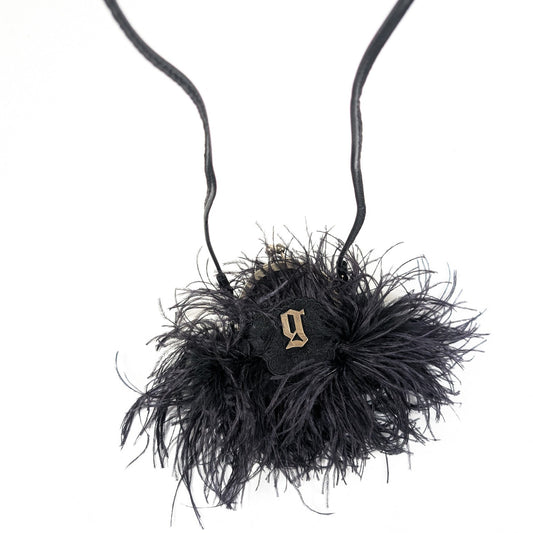 John Galliano feather bag