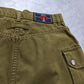 Jean-Paul Gaultier Logo Khaki Green Denim Cargo Mini Skirt - M