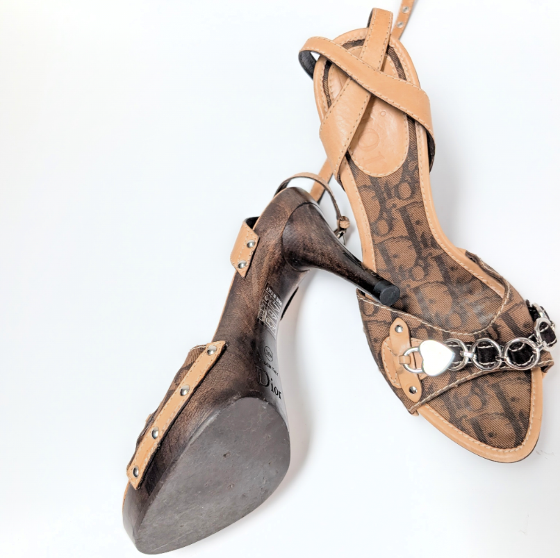 Dior by Galliano monogram sandals - EU38|5UK|7US