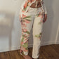 Roberto Cavalli floral cardigan and pants set - L