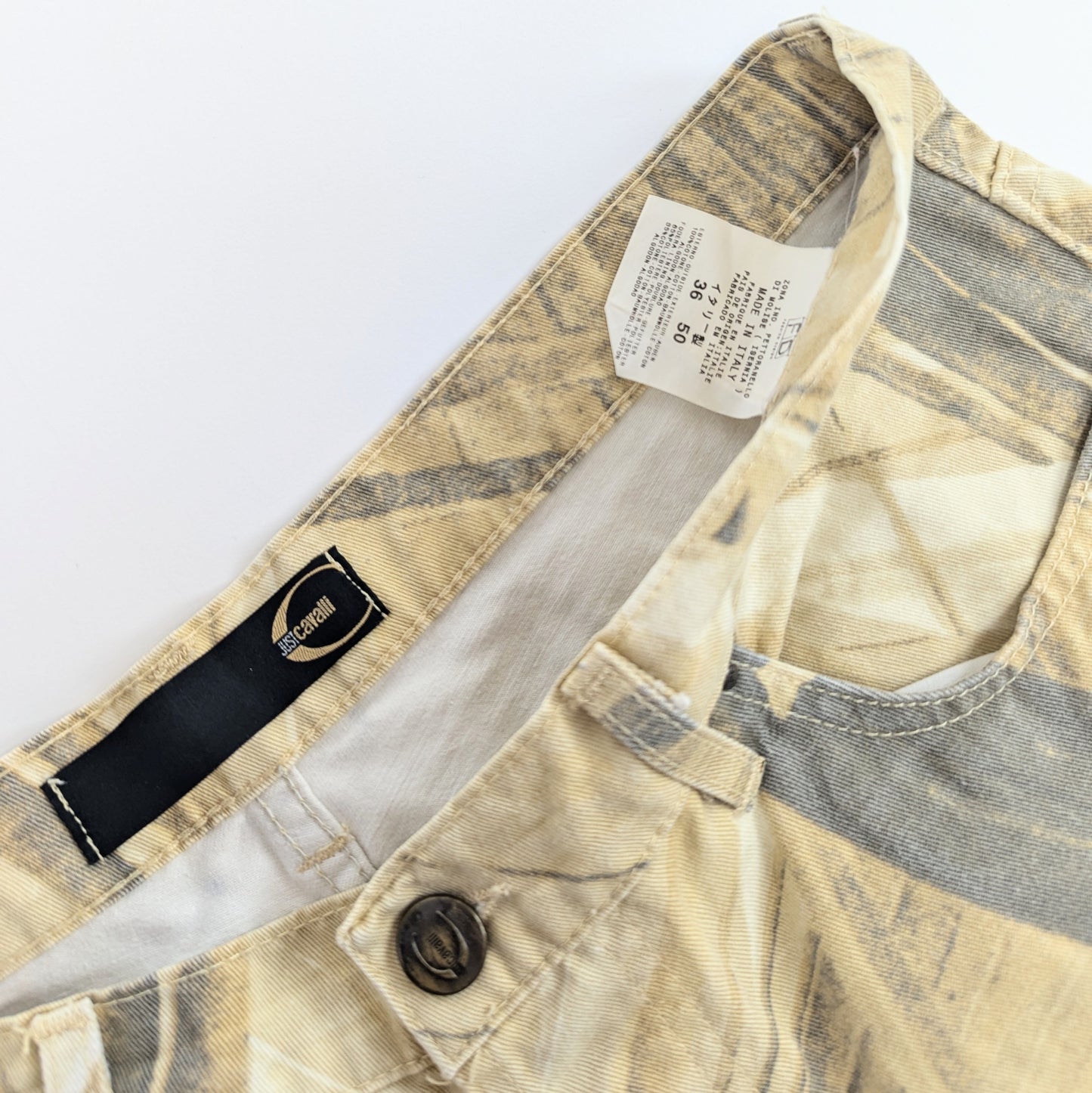 Roberto Cavalli bamboo pattern jeans - M/L