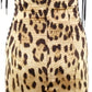 Dolce & Gabbana leopard corset strapless dress M