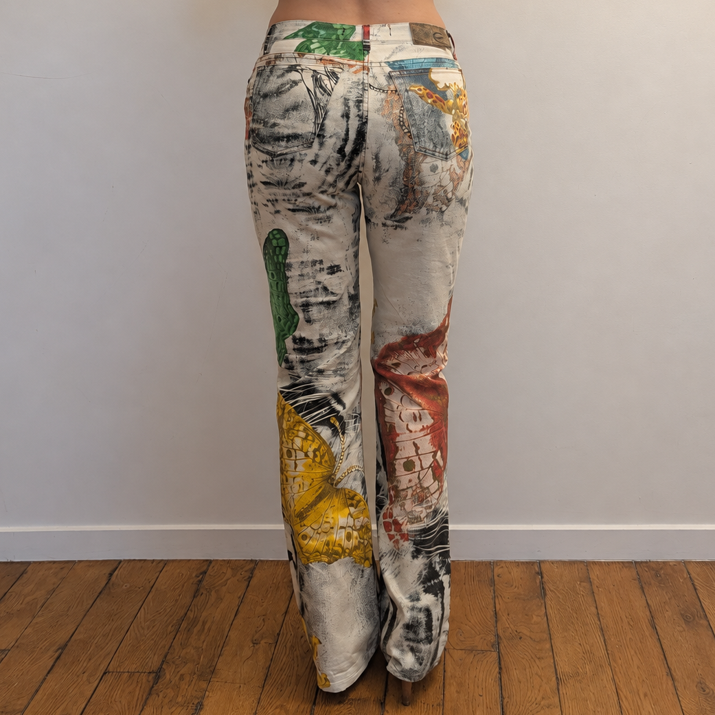 Roberto Cavalli "Butterfly" trousers - M
