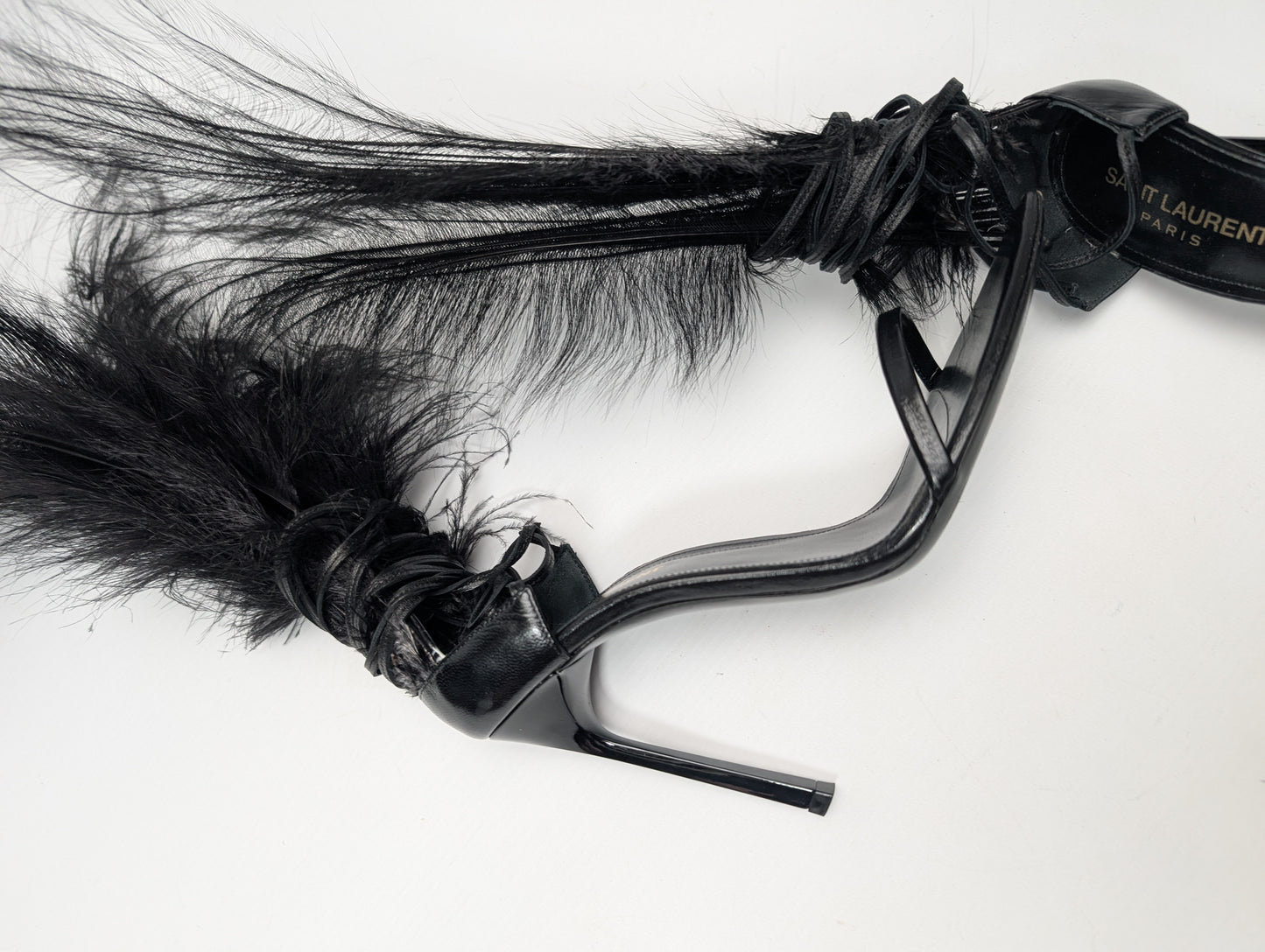 Yves Saint Laurent Ostrich Sandals - EU36|3UK|5US & EU37|4UK|6US & EU38|5UK|7US