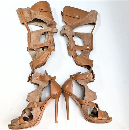 Hervé Léger high-top gladiator sandals - EU37,5|UK4,5|US6,5