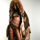 Vintage fur dress cape